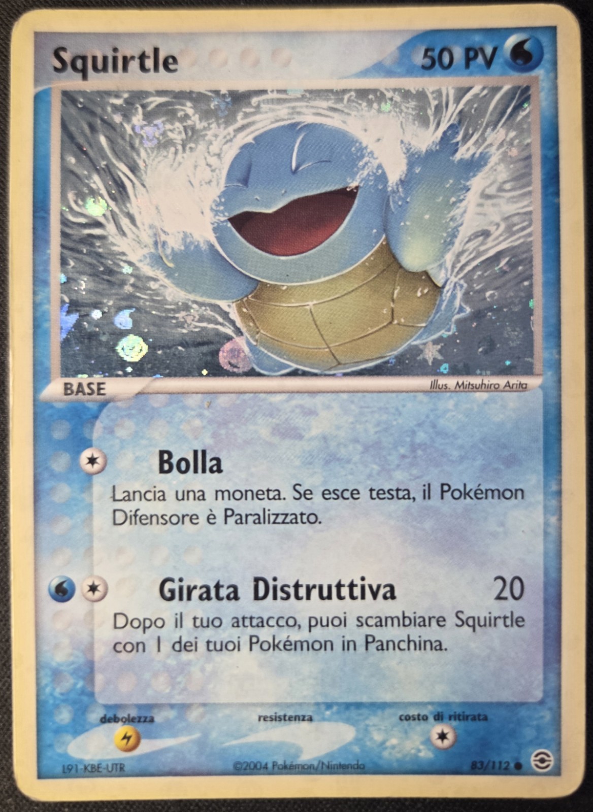 Pokemon Card TGC Squirtle Nirvana Holo Reverse 83/112 EX Fire Red Leaf Green