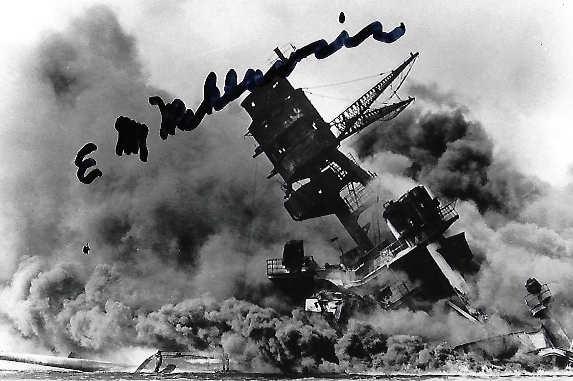 Ed Miklavcic signed 4x6 photo WW II Pearl Harbor Survivor RARE COA LOOK Ed Miklavcic signed 4x6 photo WW II Pearl Harbor Survivor RARE COA LOOK