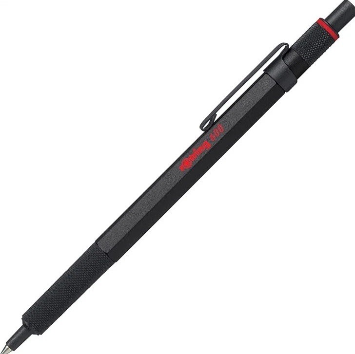 ROtring 600 Ballpoint Pen, Medium Point, Black Ink, Black Barrel, Refillable ROtring 600 Ballpoint Pen, Medium Point, Black Ink, Black Barrel, Refillable