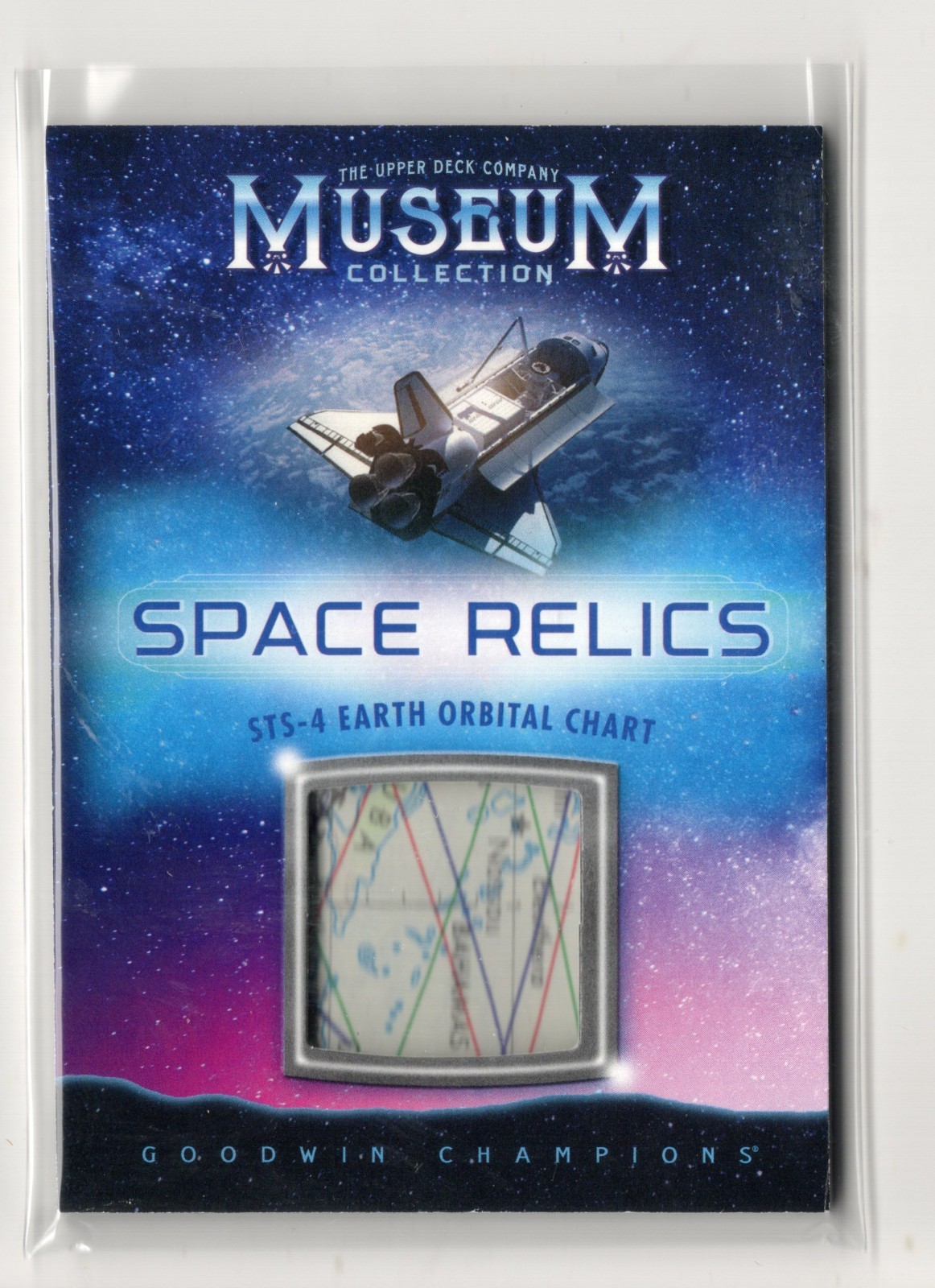 2021 UD Goodwin Champions Space Relics STS-4 Earth Orbital Chart #MCS-EOC