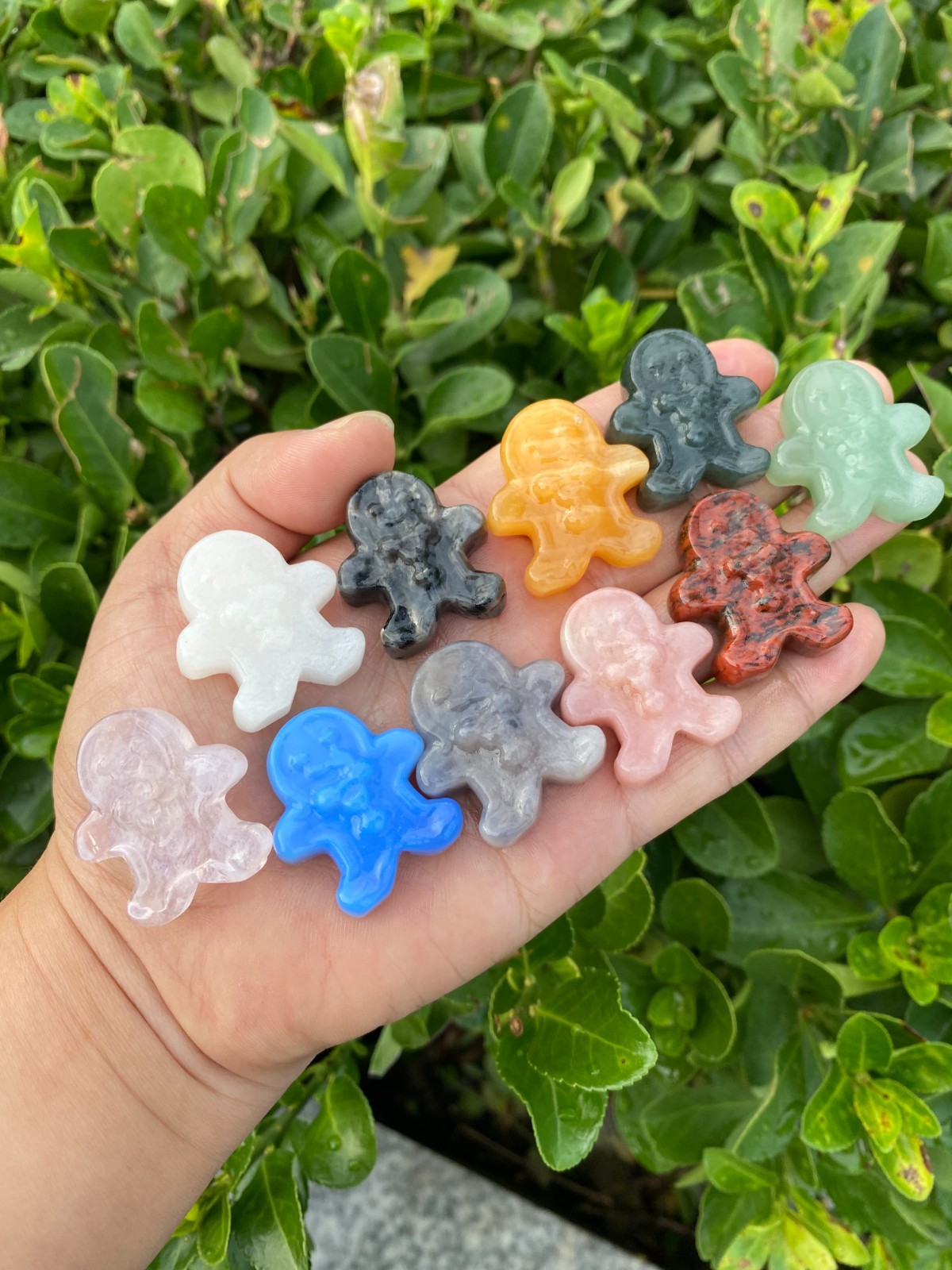 50PCS Natural Mixed skull Carved Quartz Reiki Christmas Crystal healing gift