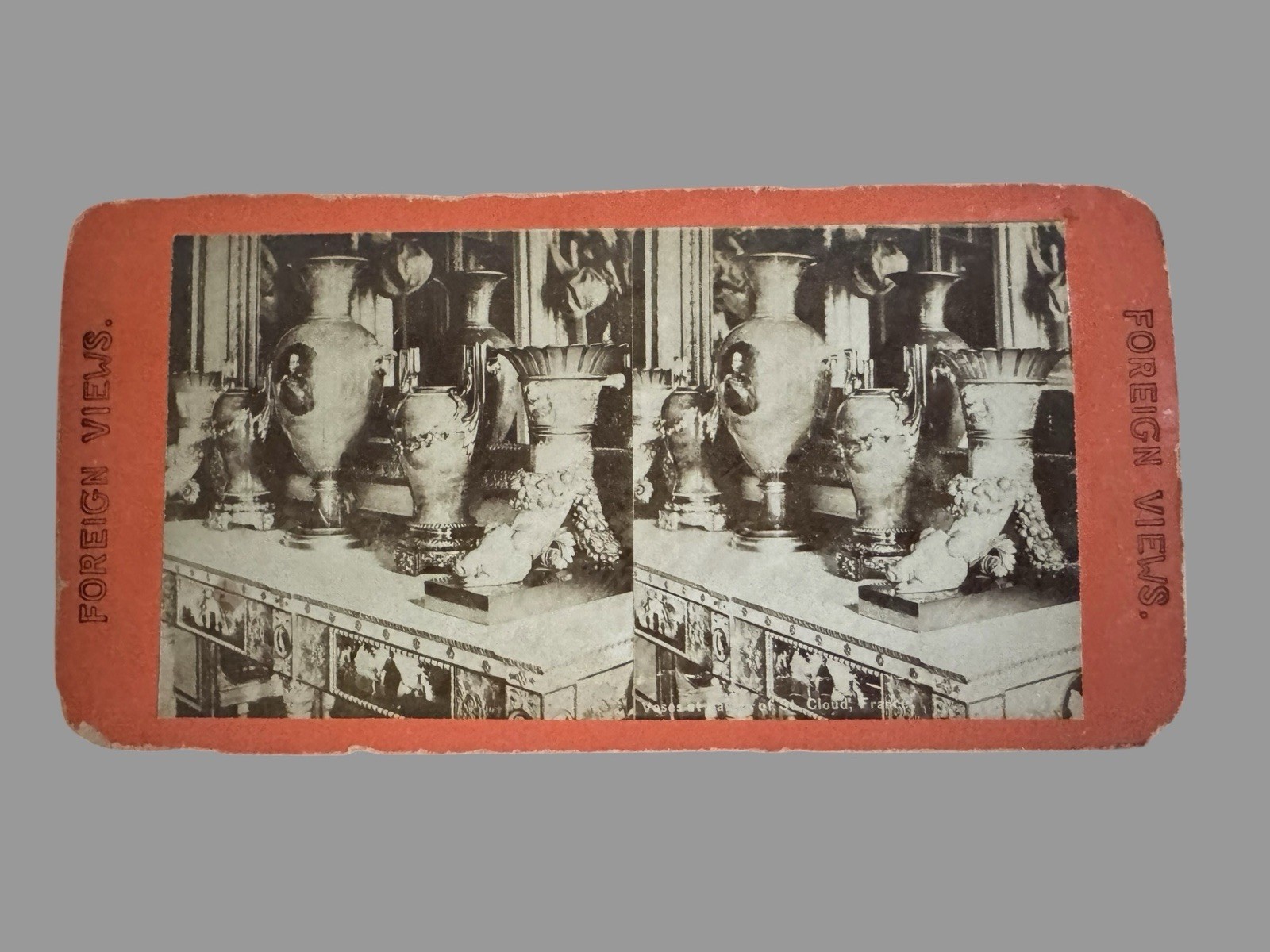 Antique Stereoview Vases St Cloud France French Decorative Arts Foreign Views