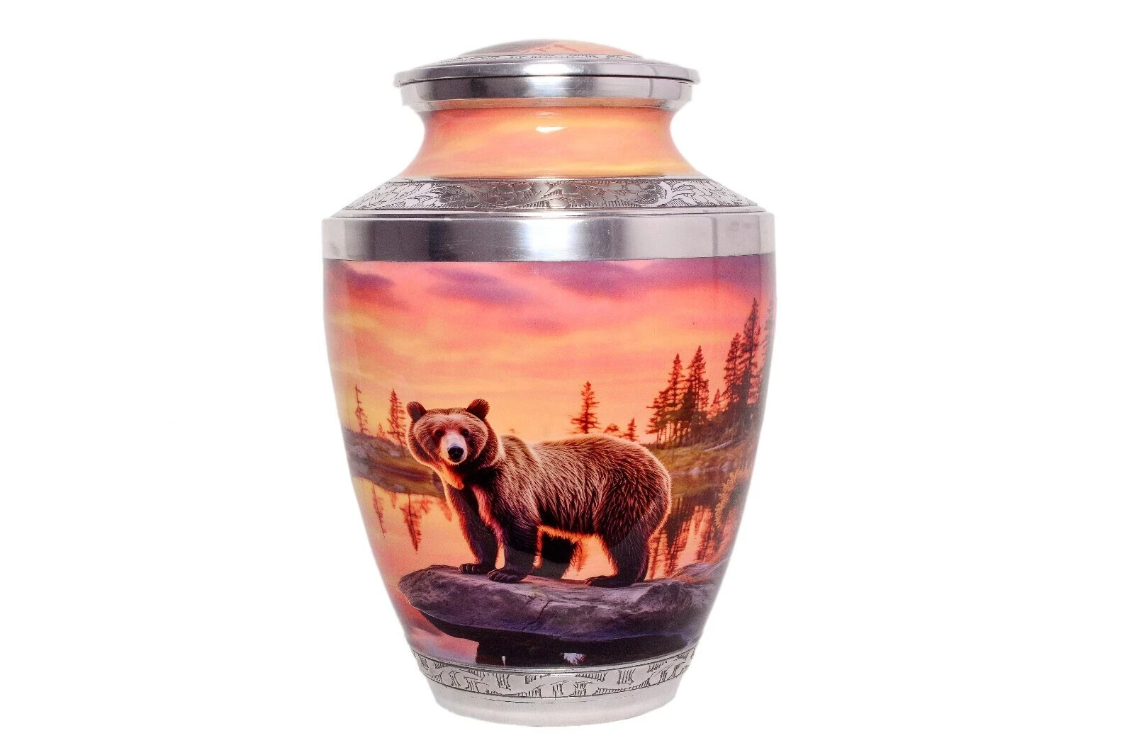 Bear Cremation Urn for Human Ashes – Memorial Jar for Men & Women Adults