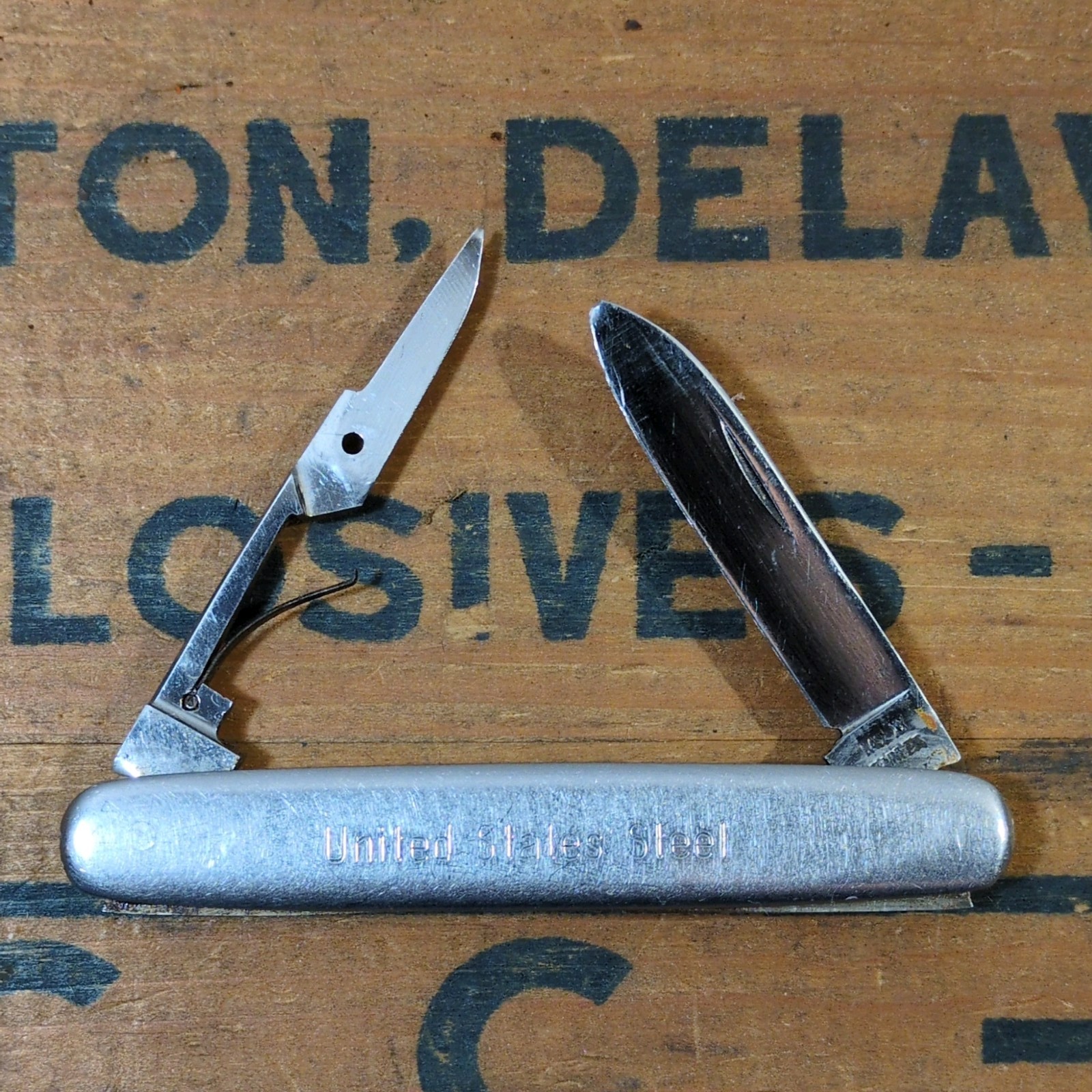 Vintage Case XX USA M279 SC SS U.S. Steel Pen Knife with Scissors, 1950-64 