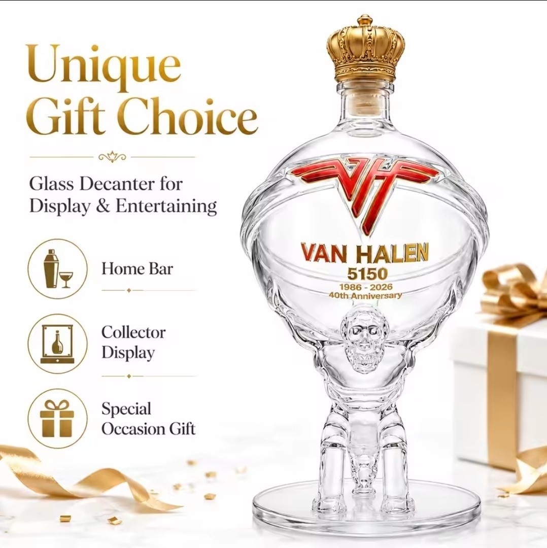 Van Halen Rock Band Liquor Whiskey Decanter Bottle New  Rare 