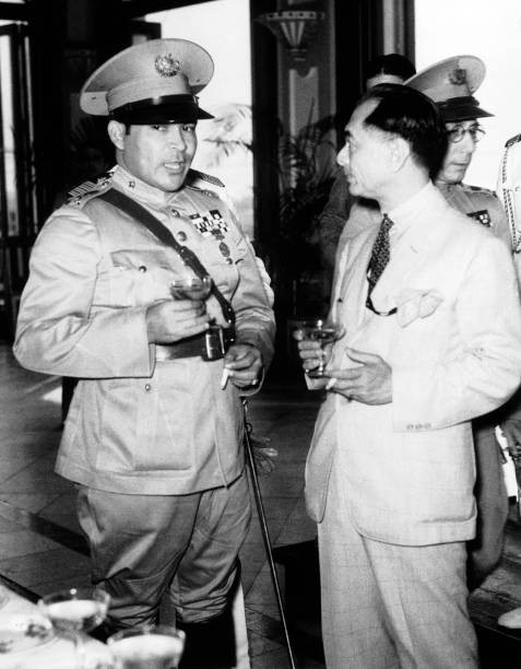 Cuban Colonel Fulgencio BATISTA and President Manuel Luis QUEZON - 1937 Photo