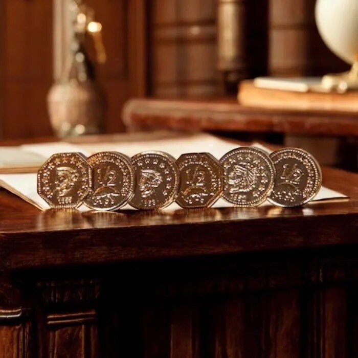 California Territorial 24K Gold platted Coin Set