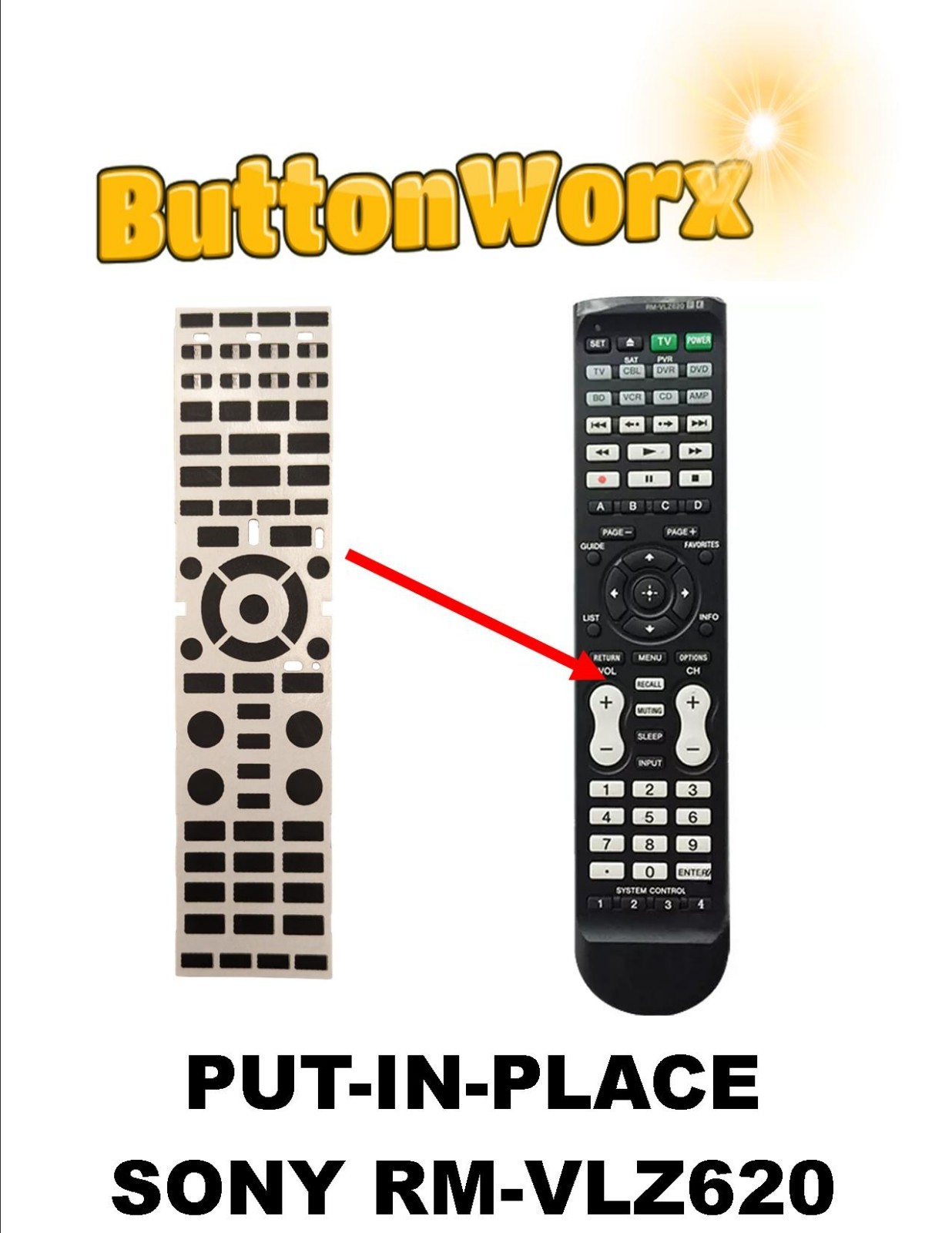 Button Repair For Sony Remote RM-VLZ620 RM-VLZ320 Button Repair For Sony Remote RM-VLZ620 RM-VLZ320