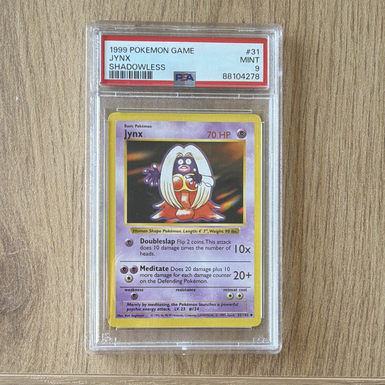 Pokemon TCG Nintendo Jynx Shadowless Vintage 1999 #31/102 English PSA 9