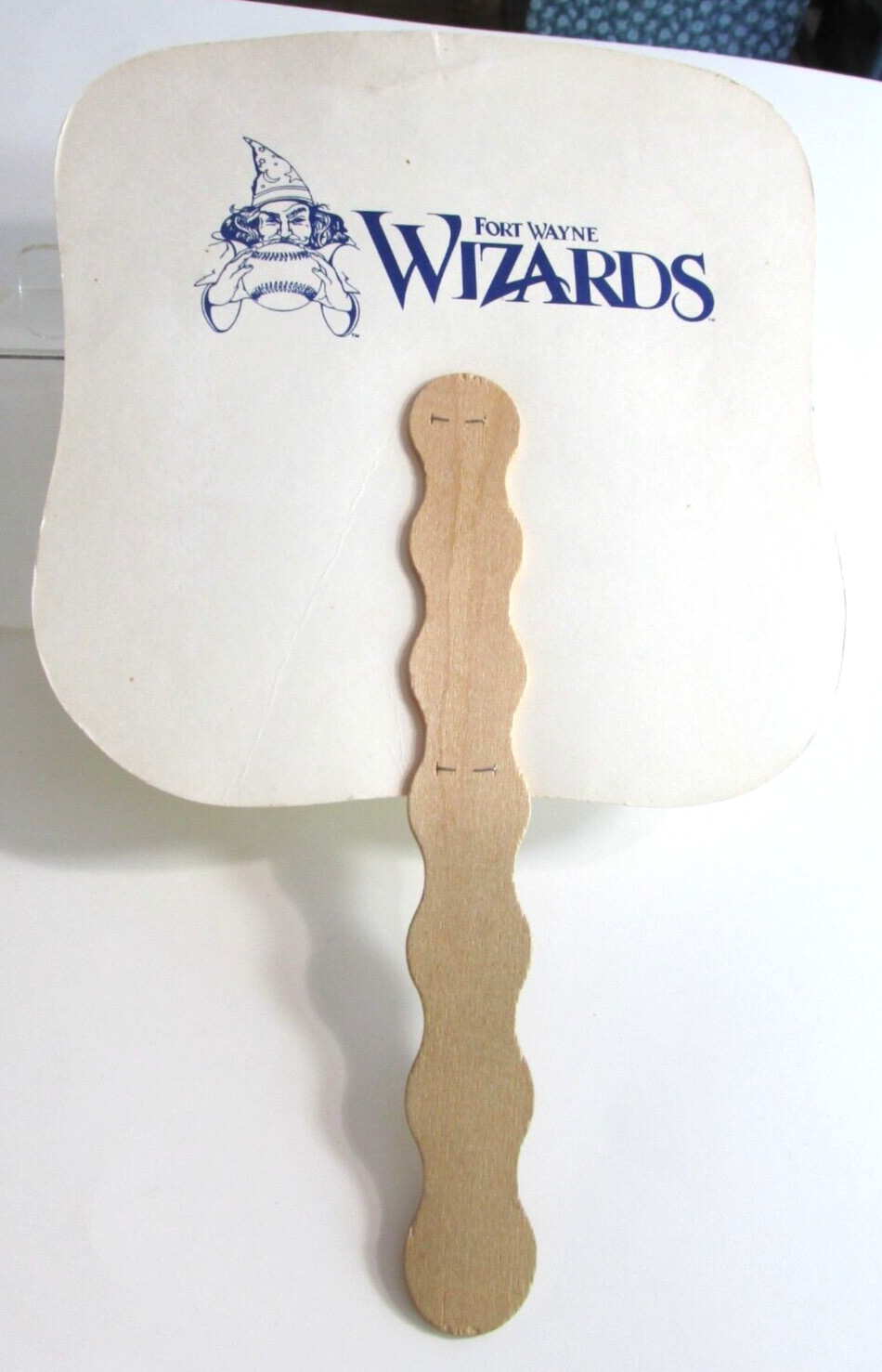 1990s FORT WAYNE WIZARDS Baseball Advertising Hand Fan Rolf Plumbing Minors