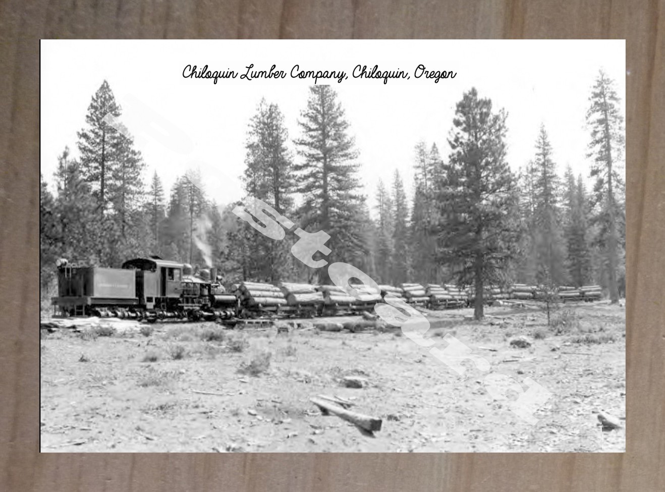 Historic Chiloquin Lumber Company, Chiloquin, Oregon Train Postcard