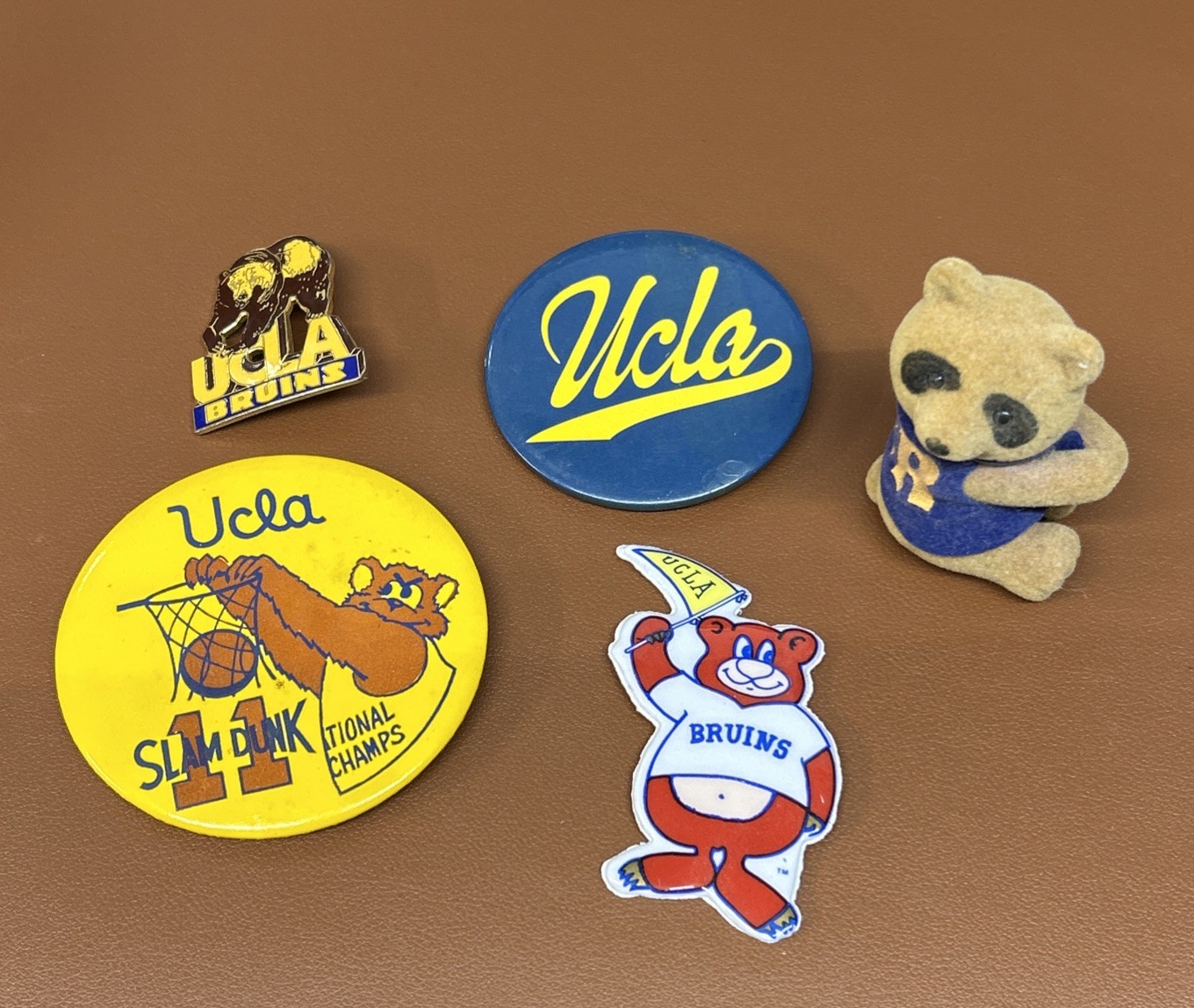 Vintage UCLA Button Fan Lot University California Los Angeles Basketball