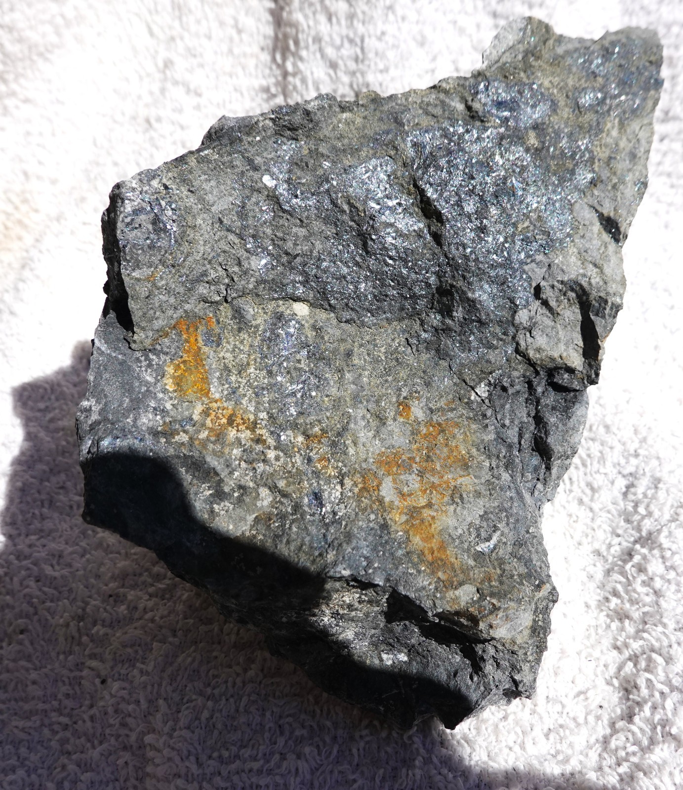 2 pounds 6 oz , Rare Metalic Stibnite / Antimony Mineral Ore Specimen, Nevada 2 pounds 6 oz , Rare Metalic Stibnite / Antimony Mineral Ore Specimen, Nevada