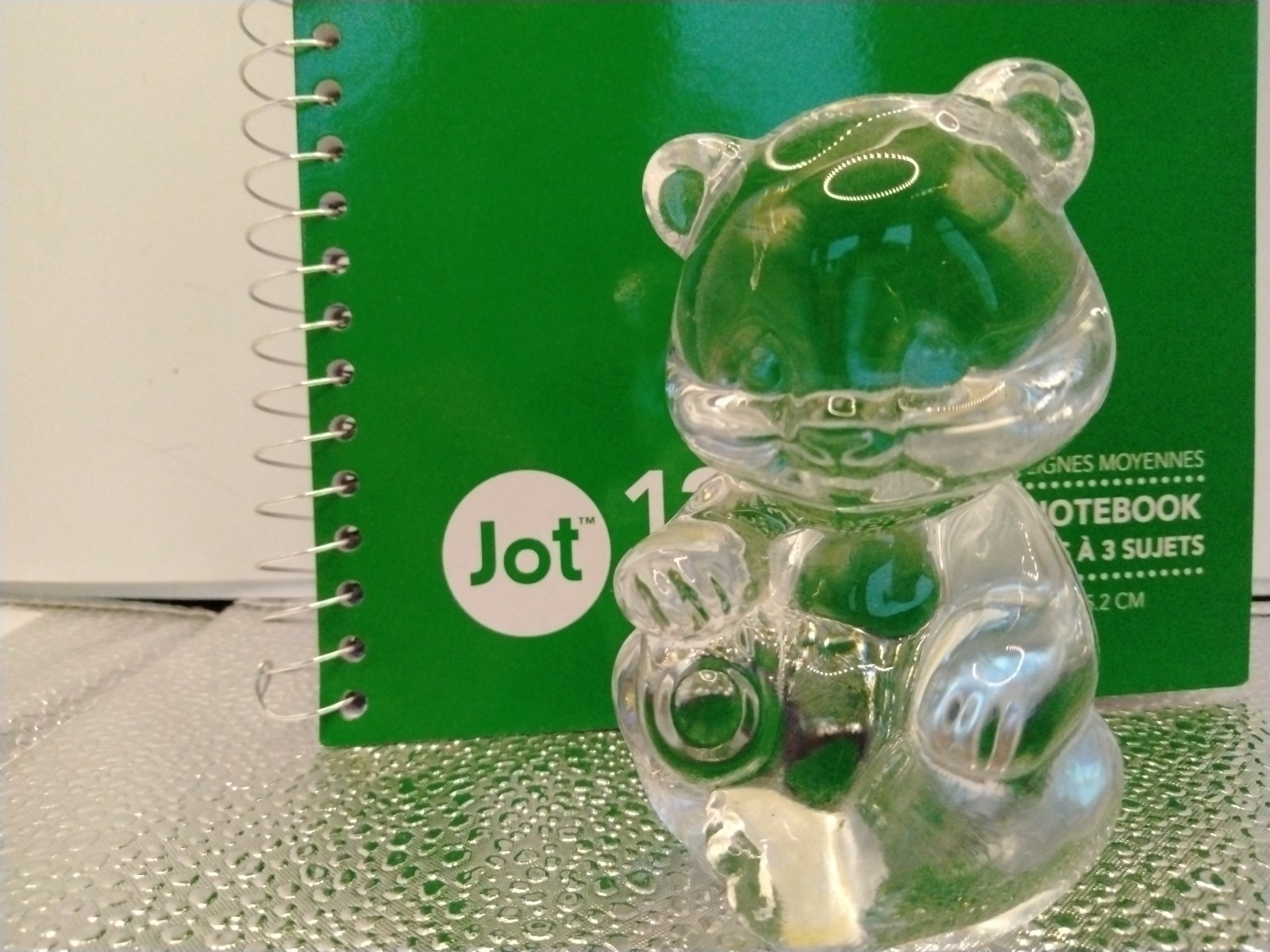 Fenton Sitting Clear Glass Bear Figurine/paperweight 3.5 Inches High Excellent 