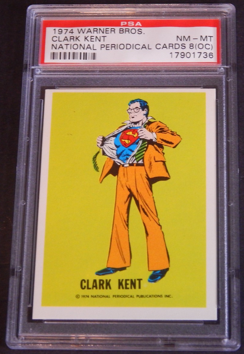 Vintage 1974 WARNER BROS Wonder Bread DC NATIONAL PERIODICAL Clark Kent PSA 8 OC
