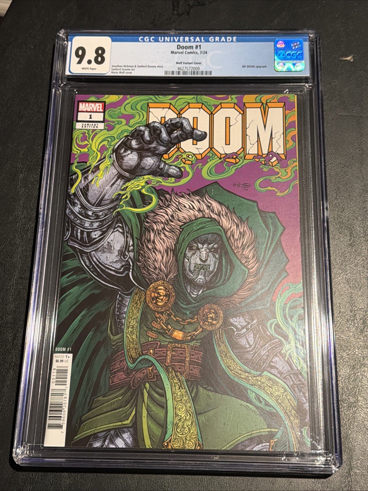 DOOM #1 MARIA WOLF Variant 1:25 CGC 9.8
