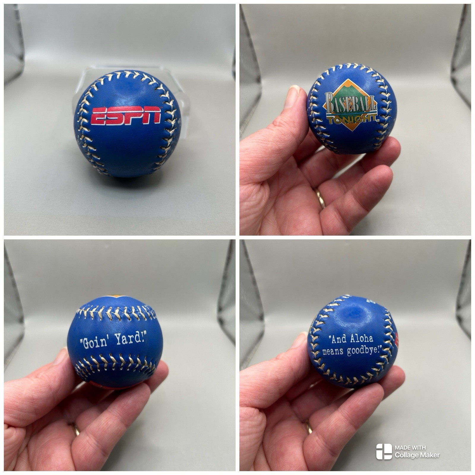 VINTAGE ESPN Promo Baseball Tonight Mini Ball Quotes Sportscenter 90s VTG TV MLB