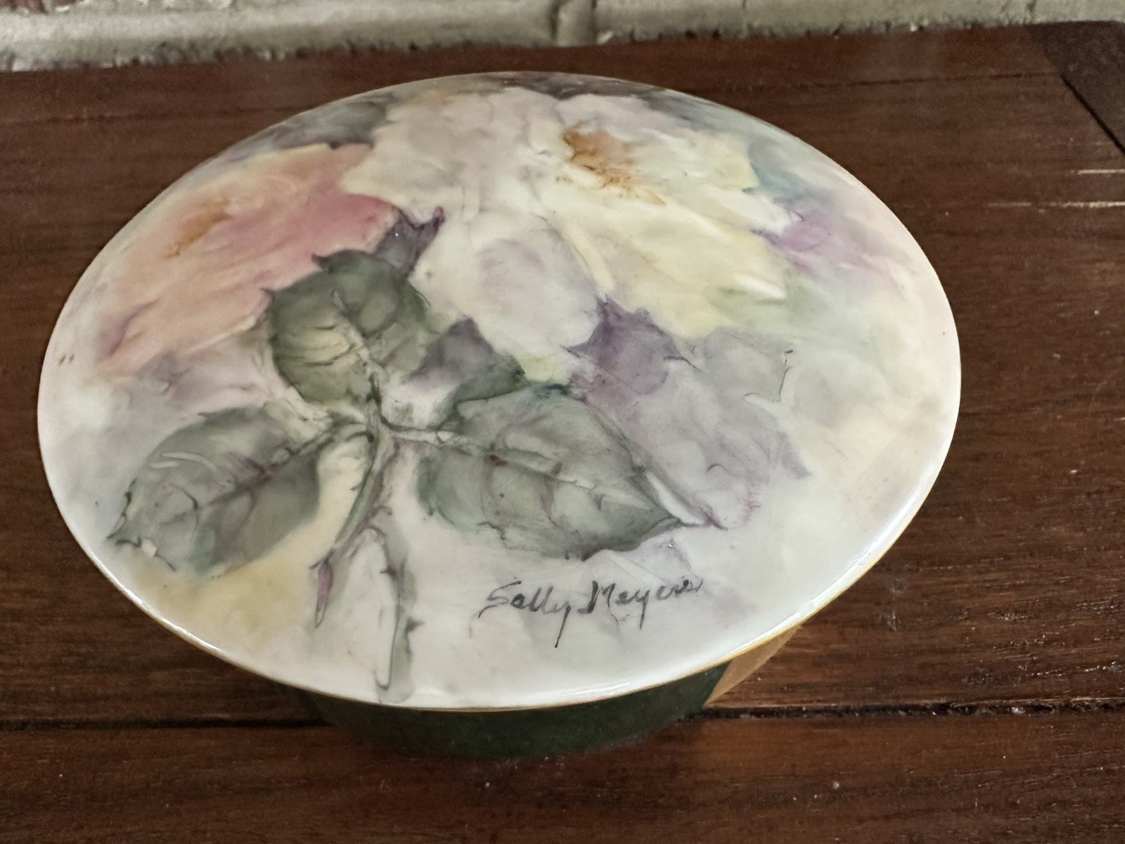 Hand Painted And Signed By Sally E Meyers DRESSER/JEWELRY/TRINKET BOX