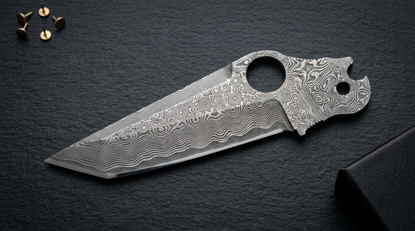 Spyderco Paramilitary 2 Damascus steel Blade C81 Upgrade Para 2 Replacement Pm2