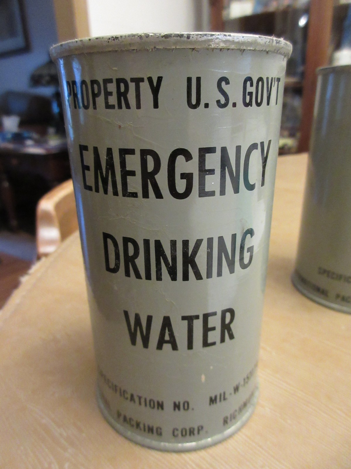 Early 1950's U.S. GOV'T EMERGENCY DRINKING WATER (Unopened)