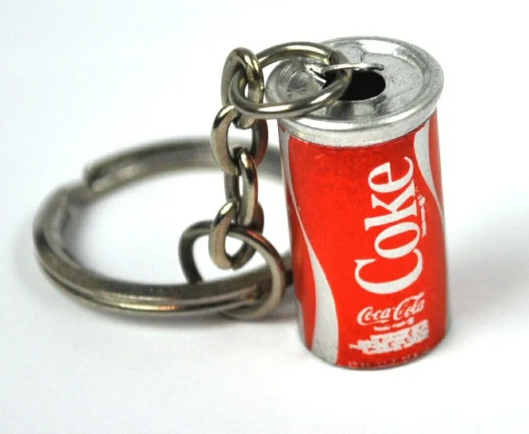 1970's Coca-Cola Coke USA Key Chain Mini Can Miniature Can Keychain NOS Vintage 