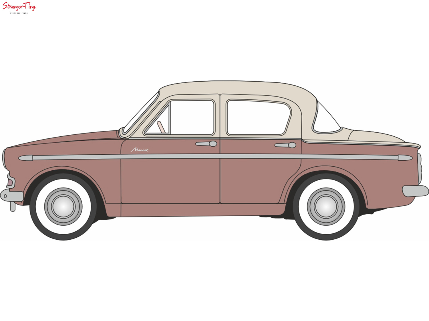 Oxford Diecast Hillman Minx Series IIIA Caramel/Regency Beige 1/76