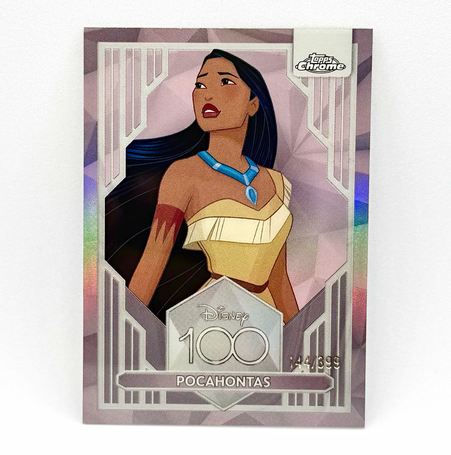 2023 Topps Disney100 Chrome Pocahontas #55 Pink Refractor /399