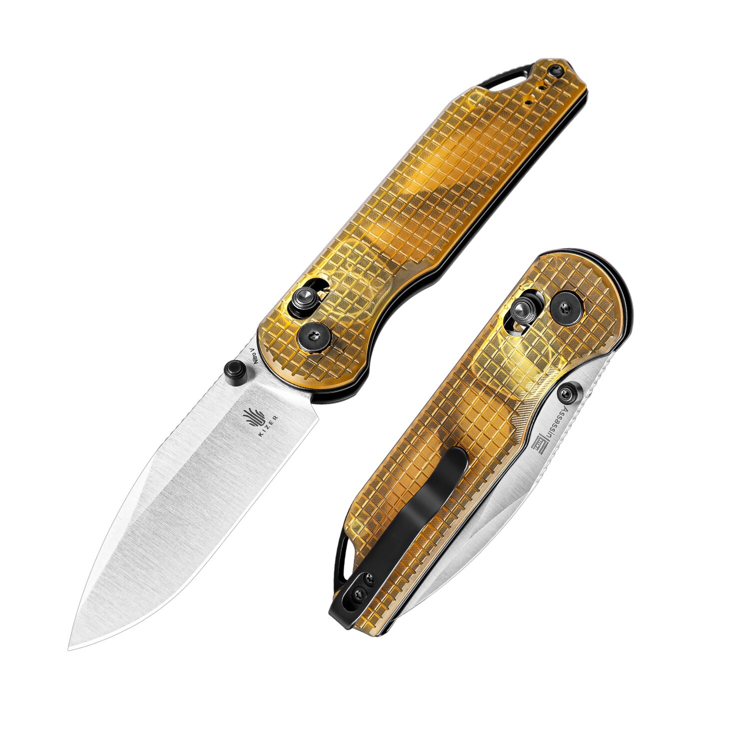 Kizer Assassin Drop Point Folding Pocket Knife Nitro-V Steel Blade Clutch Lock Kizer Assassin Drop Point Folding Pocket Knife Nitro-V Steel Blade Clutch Lock