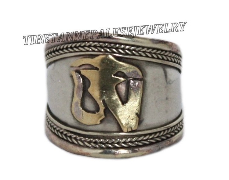 Om ring healing Ring yoga ring nepal ring Tibetan ring medicinal ring ADJ23