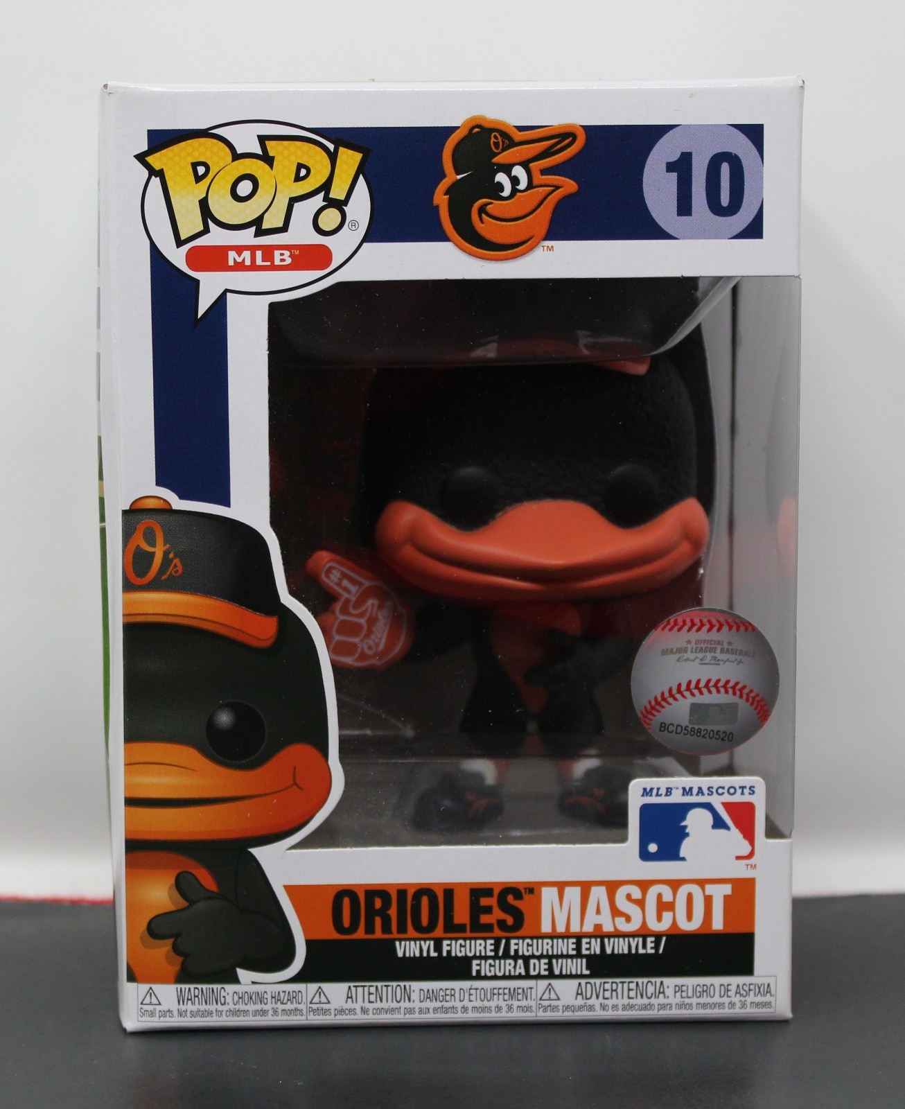 MLB - BALTIMORE ORIOLES MASCOT - #10 - FUNKO POP w/PROTECTOR