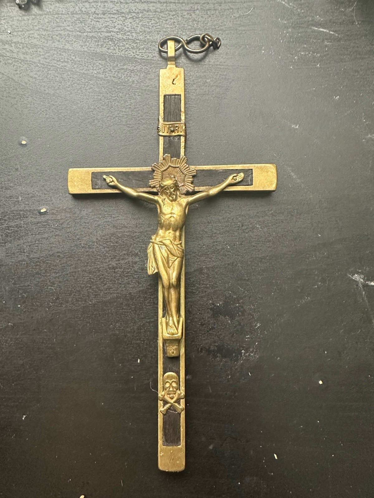 Antique Large Golgotha Crucifix Cross 7\