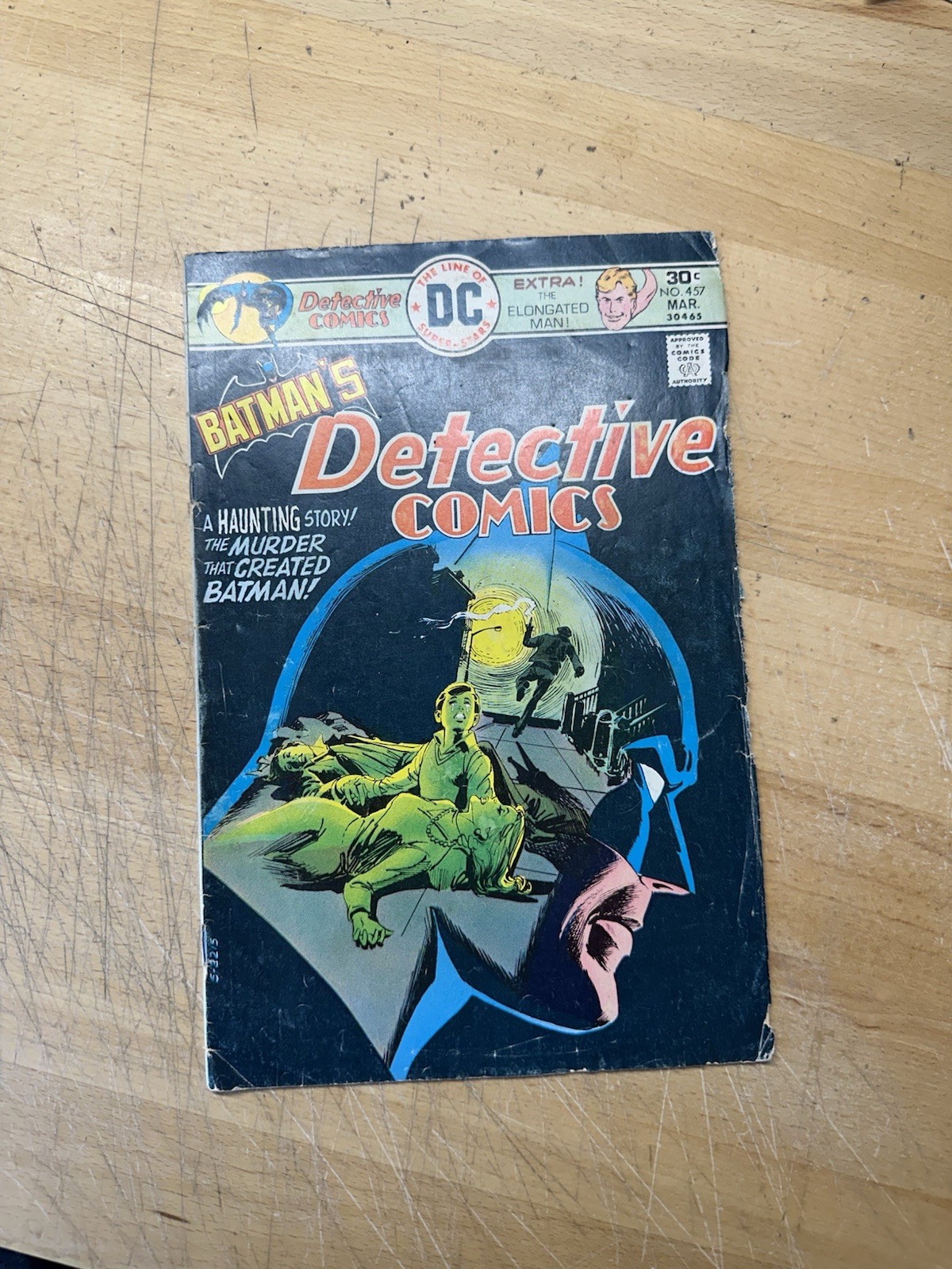 Detective Comics #457 (DC Comics March 1976) Origin Retold Cover