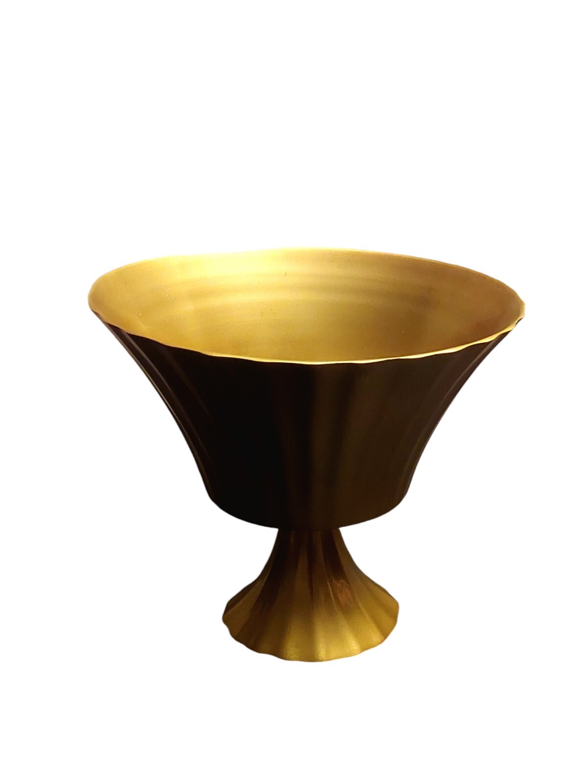 Vintage Brass Footed Pedestal Bowl Centerpiece 7