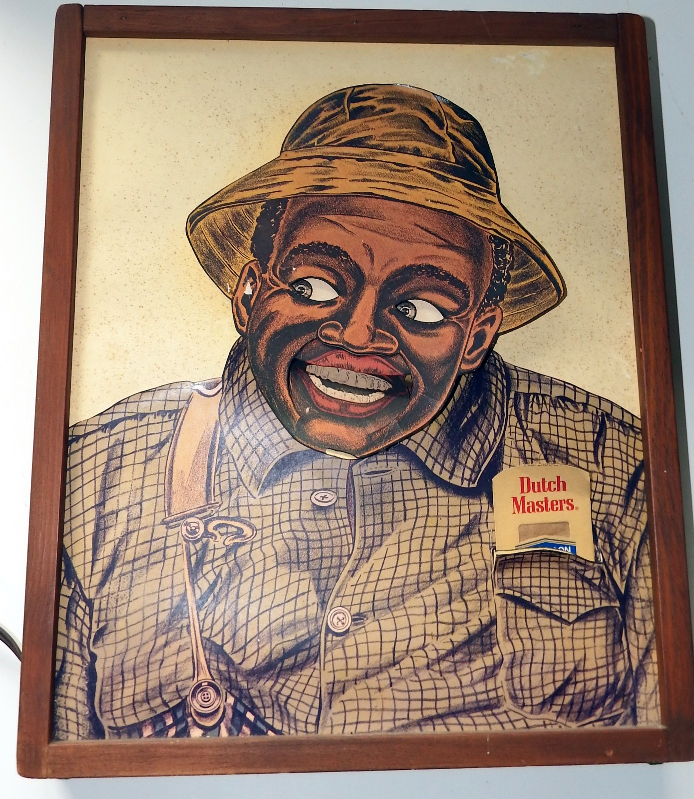 ***Rare Dutch Masters Cigar Automaton Framed Advertising Piece***