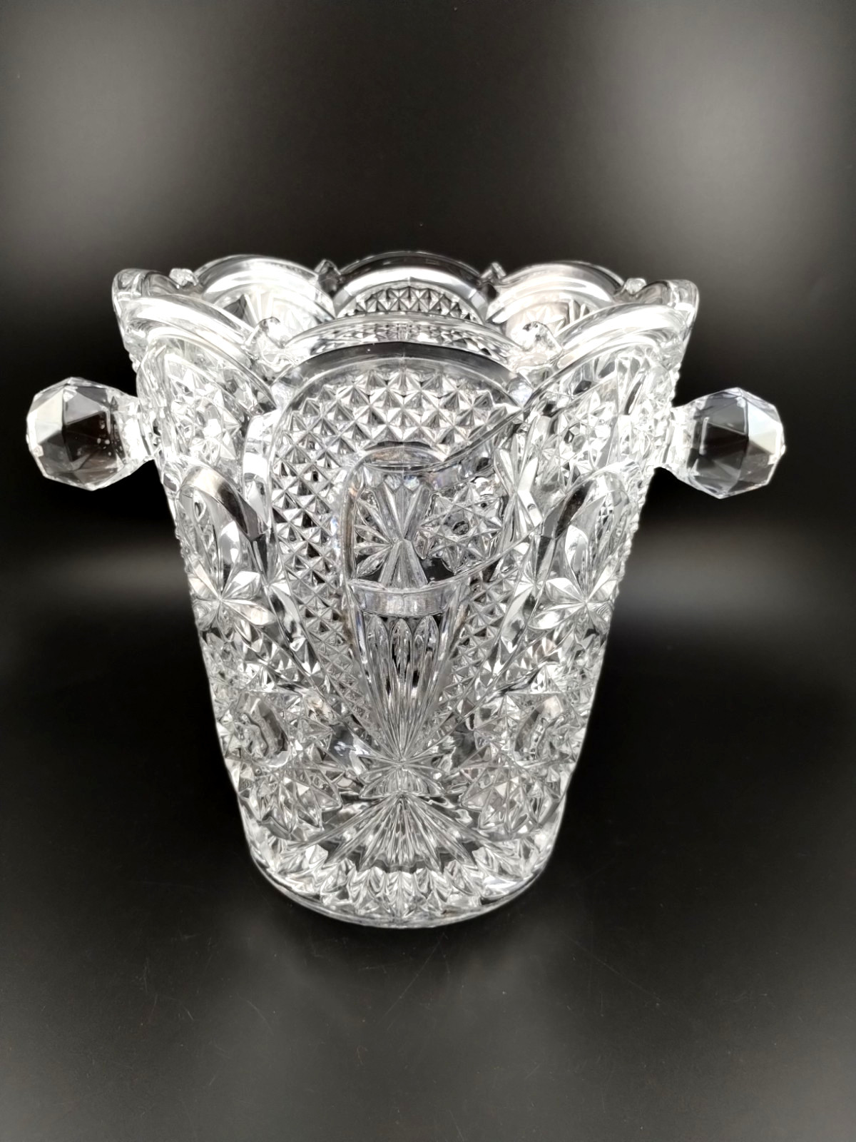 CUT LEAD CRYSTAL~Ice Bucket~Wine Chiller~8.5