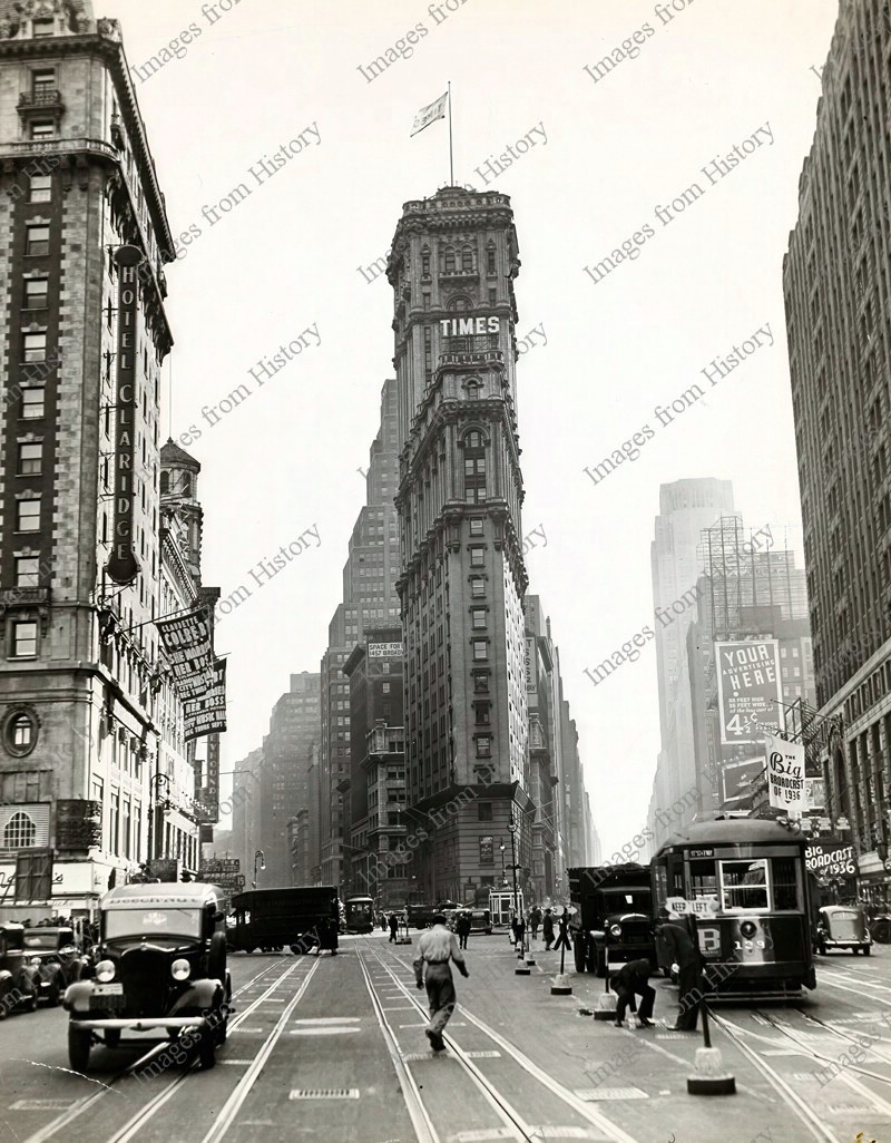 8x10 Print Historic Times Square Manhattan New York City One Times Square Bldg