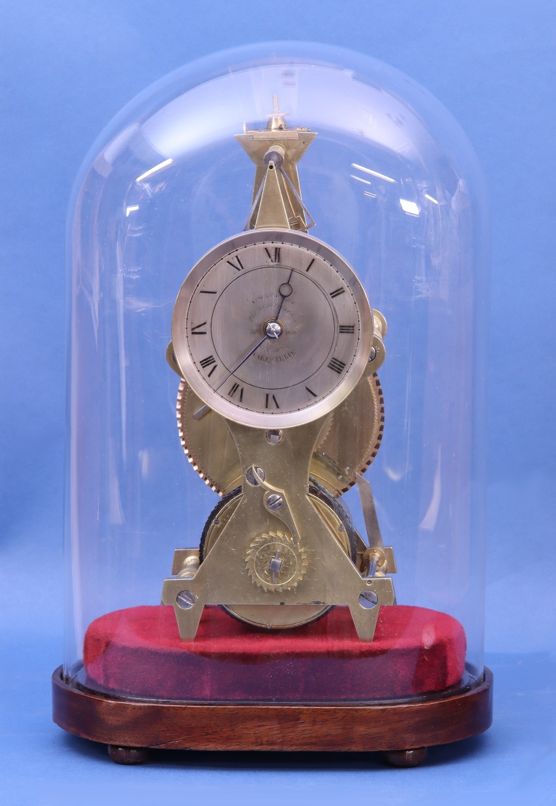 c.1840 Helical Geared Month-Going Skeleton Clock, C. McDowall, Wakefield, No.169
