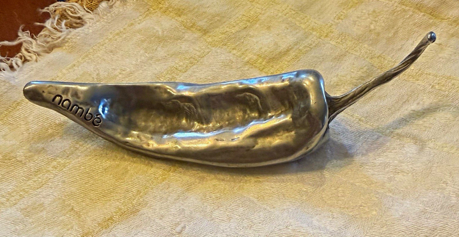 Nambe Signed US West Pioneers Pueblo Indian Figurine 1938 Polished Metal