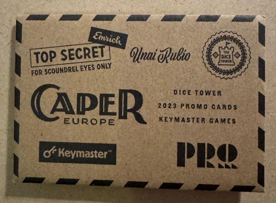 Caper Europe Promo - TOP SECRET SET - Dice Tower Kickstarter 2023 KS