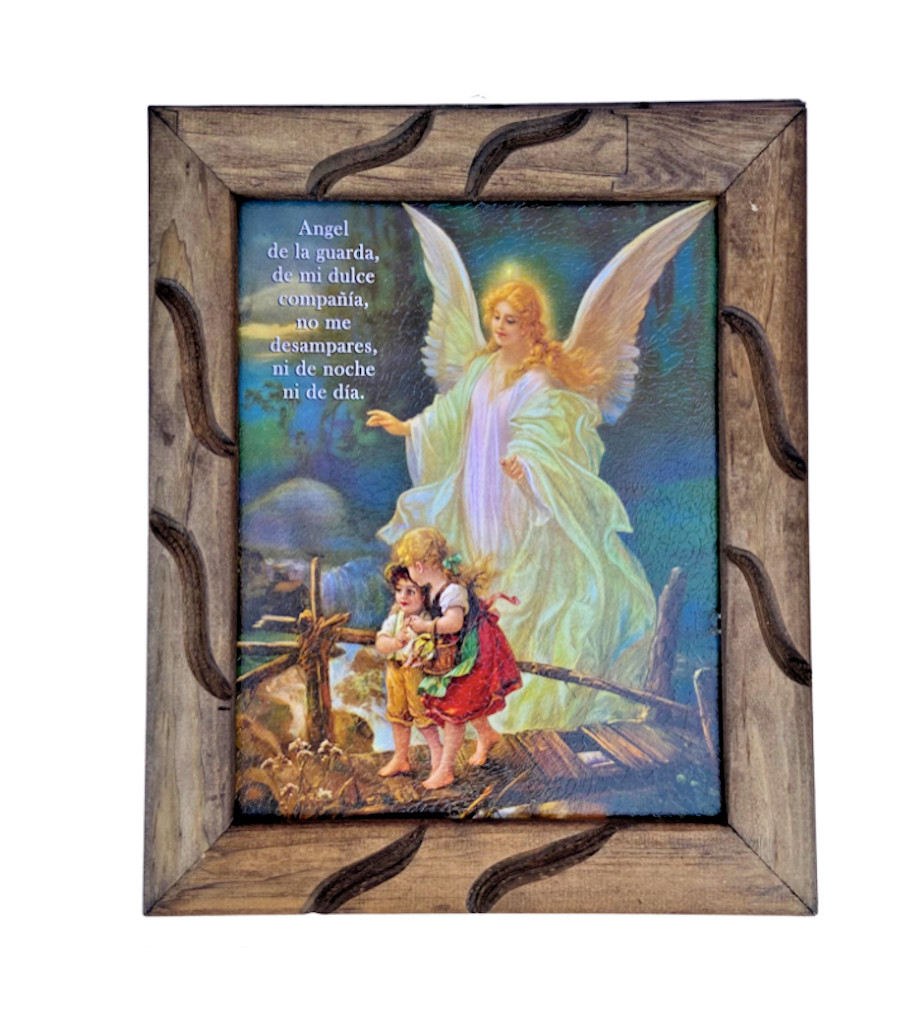 Angel De La Guarda Imagen Con Oracion En Cuadro 9\