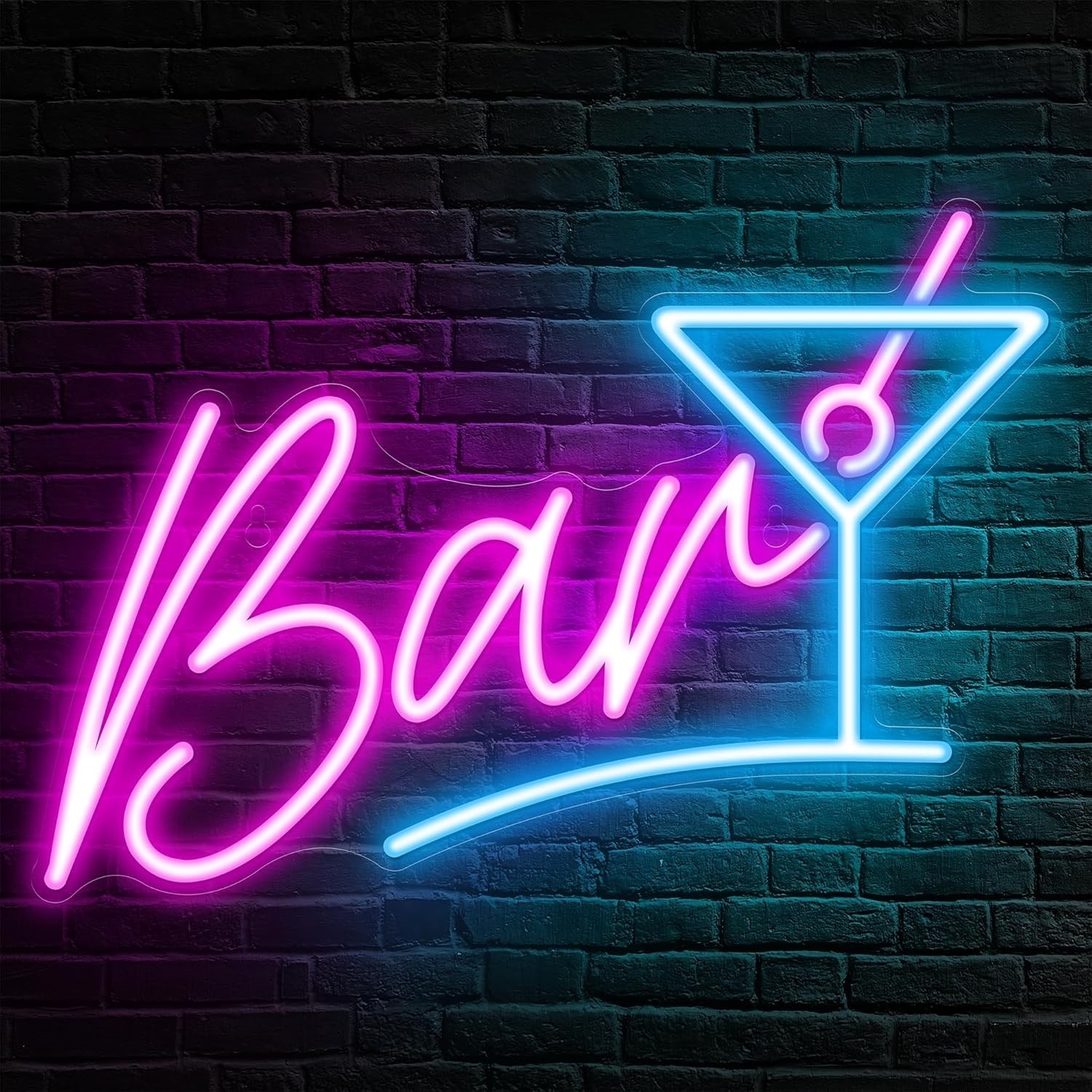 Bar Signs for Home Sign with Dimmer Switch, USB Powered Bar LED sign For Wall