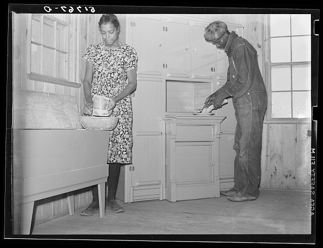 Prairie Farms Alabama 1939 Project family kitchen new home cabinet flour bin