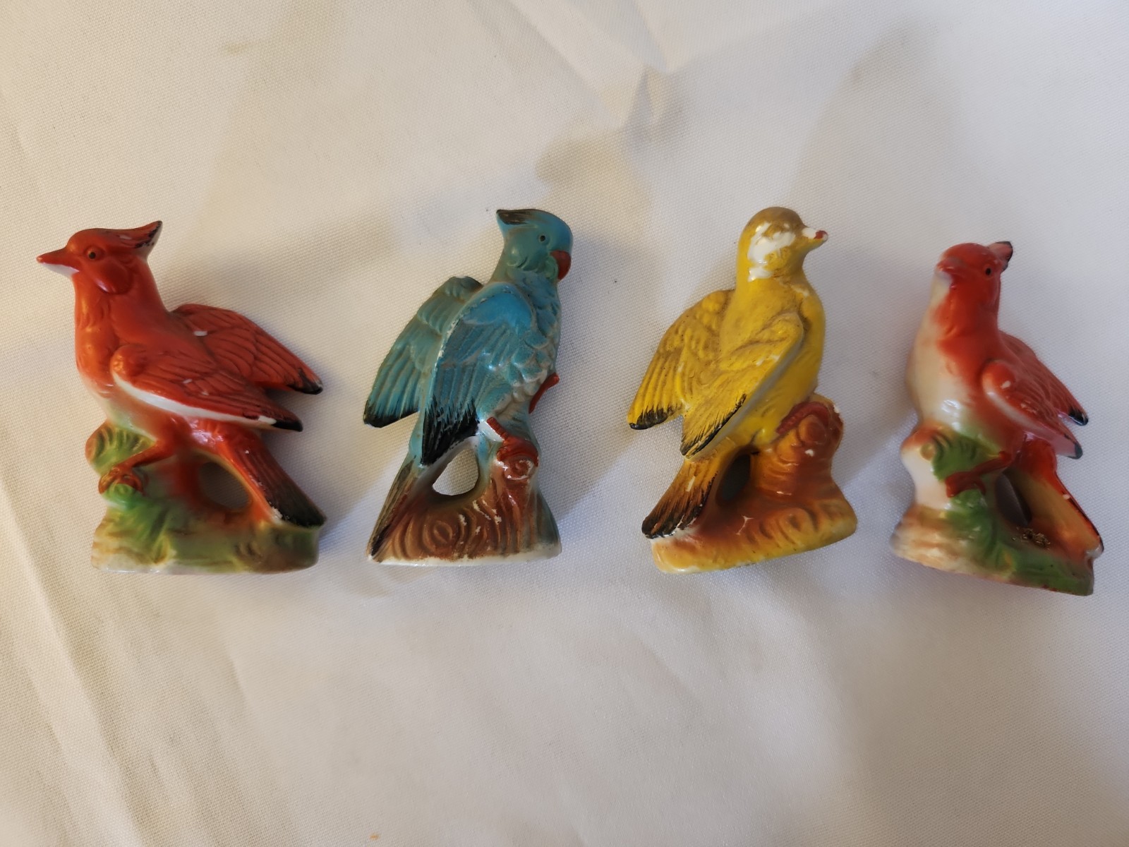 Set Of 4 Vintage Birds Made In Japan