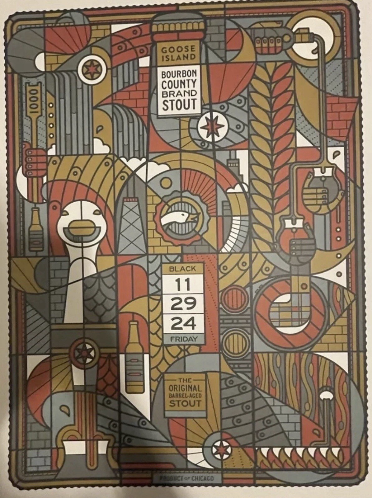 2024 Goose Island Bourbon County Stout Black Friday Lot - Tote Bag & Poster