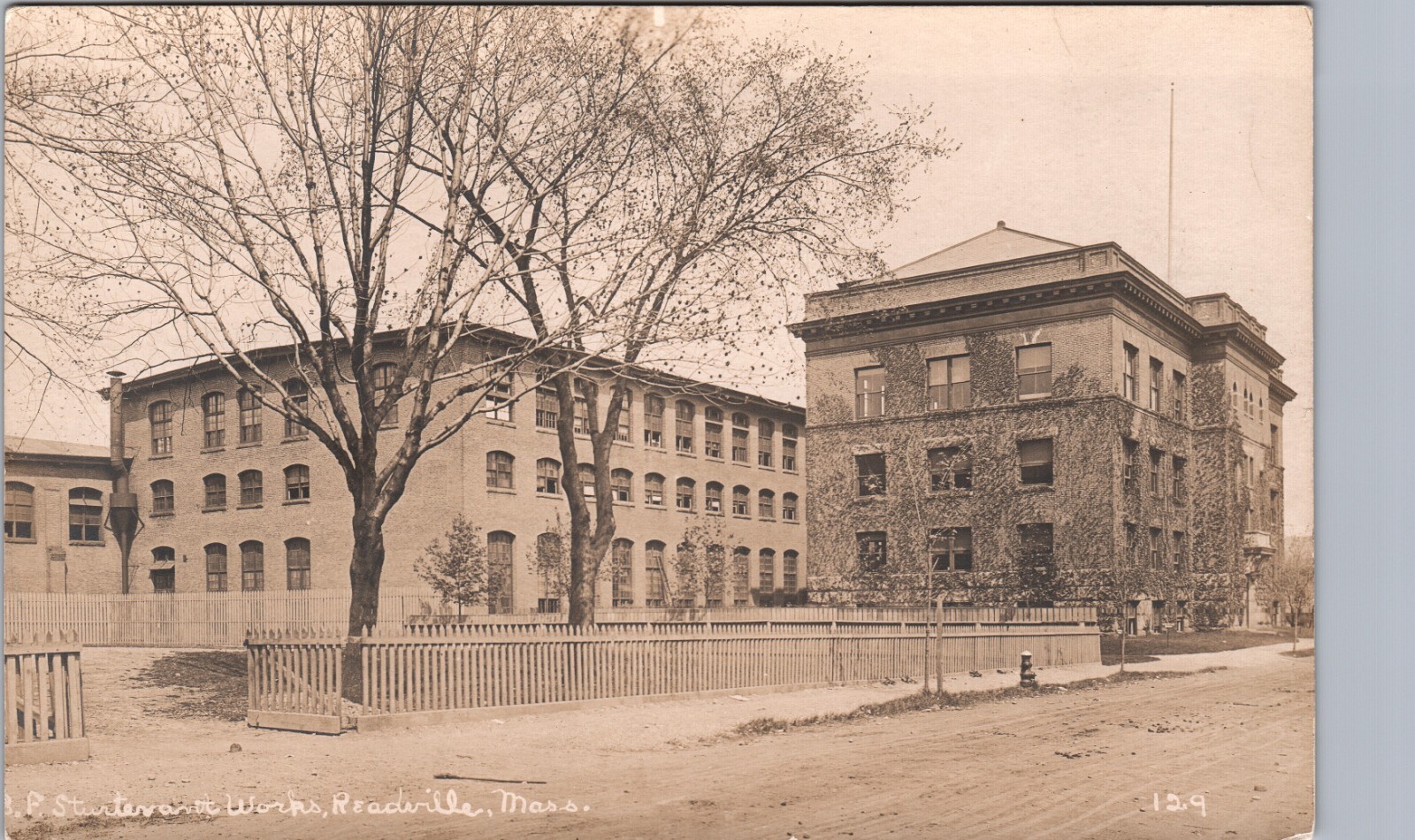 STURTEVANT WORKS readville ma real photo postcard rppc massachusetts boston