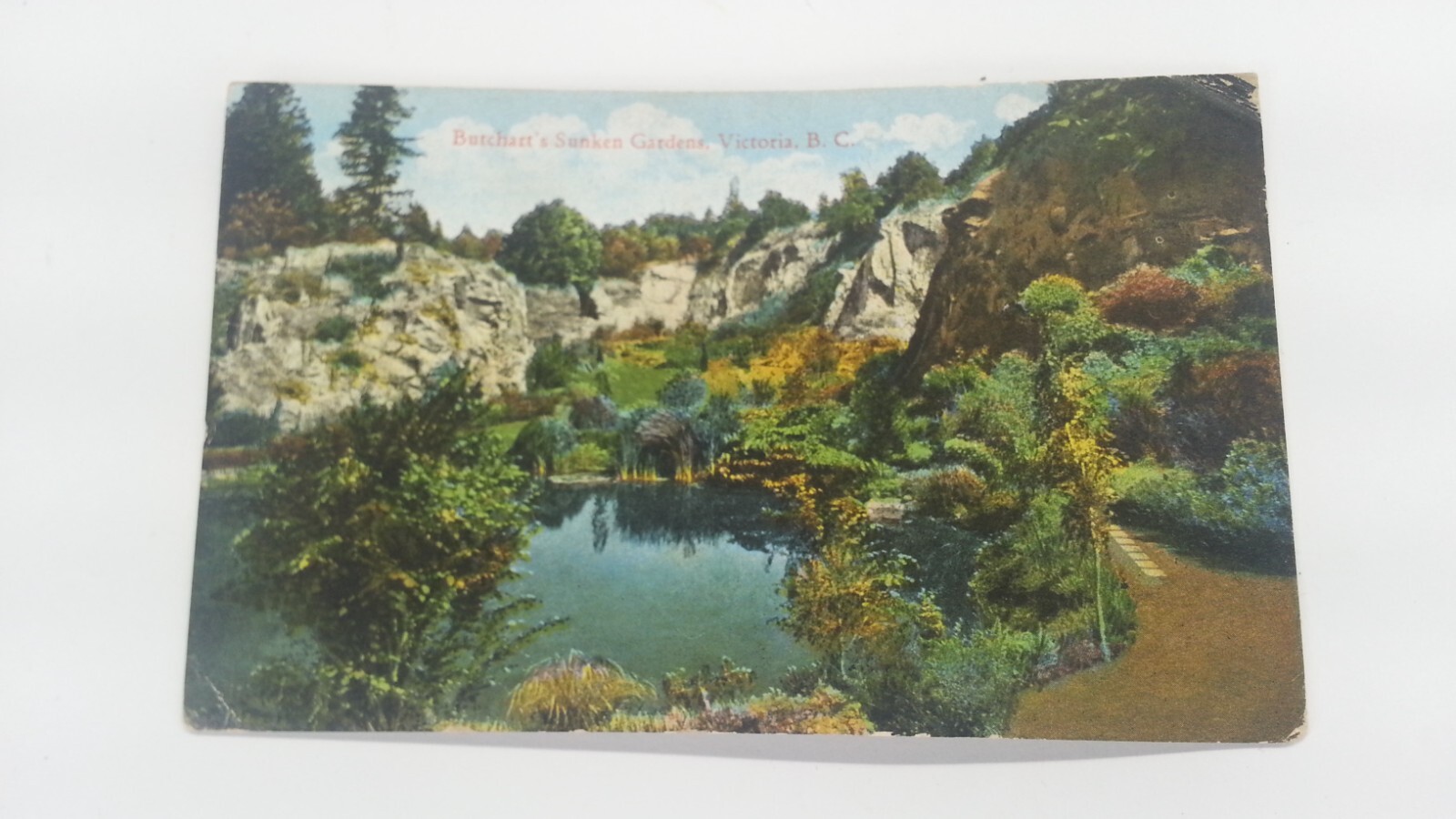 Antique 1924 Butcharts Sunken Gardens Victoria British Columbia Postcard Alaska Antique 1924 Butcharts Sunken Gardens Victoria British Columbia Postcard Alaska