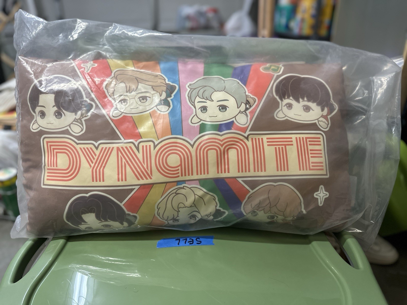 BTS 25\'\' x 15\'\' Dynamite Group Tiny Tan Pillow Official Cushion