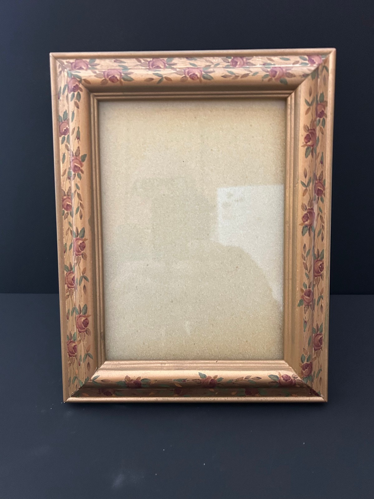 Vintage Gold Painted Floral Frame 5\