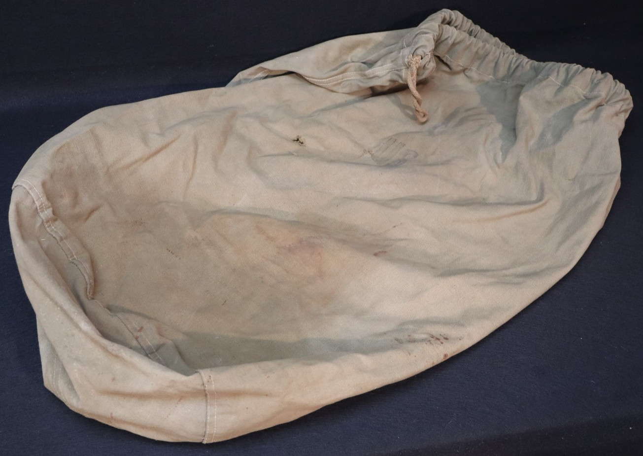 Korean War Era US Army Bag Barrack OD \'Lilley Ames Mfg Co 1953\' w/ Drawstring
