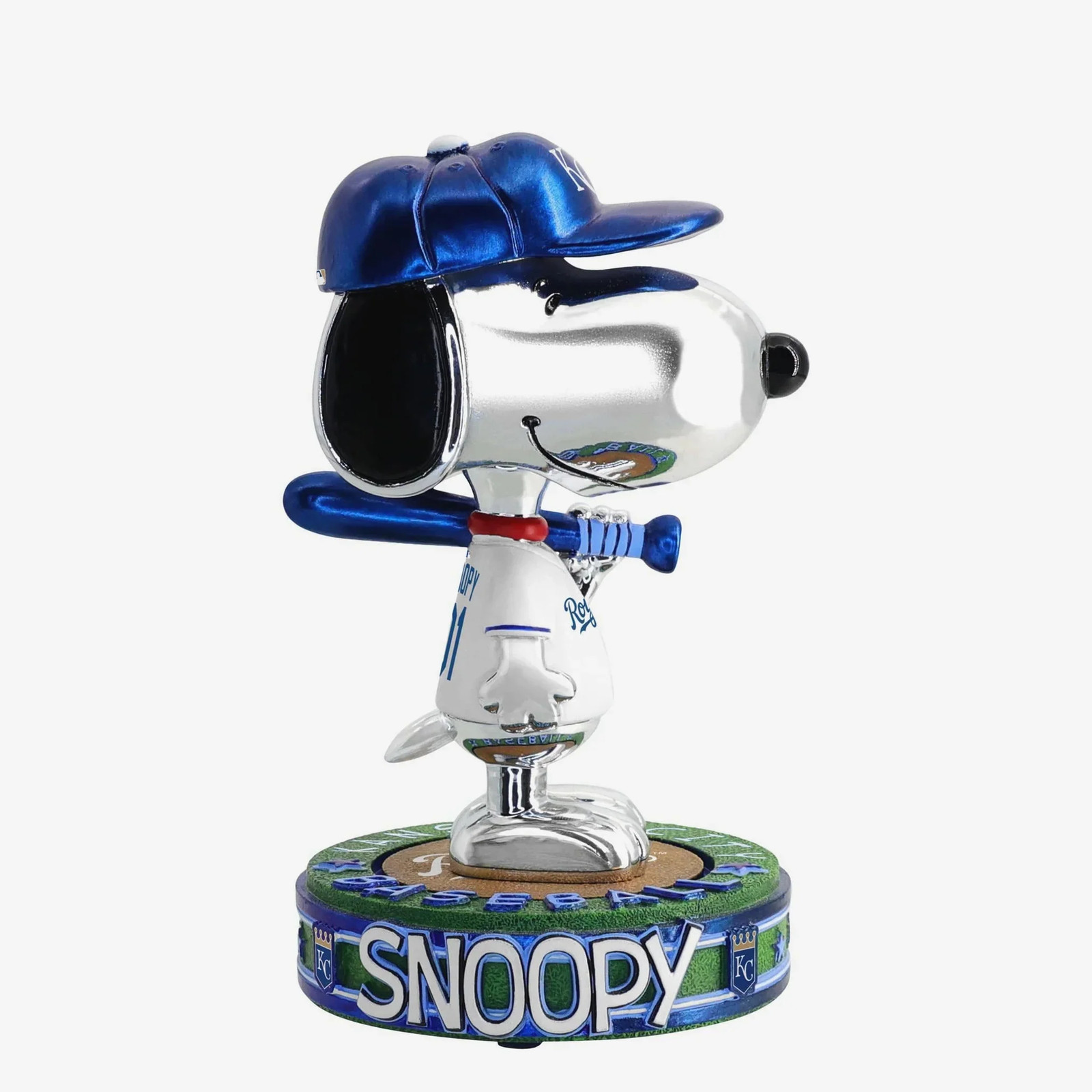 Snoopy Kansas City Royals 2025 Peanuts Electroplated Bighead Bobblehead MLB